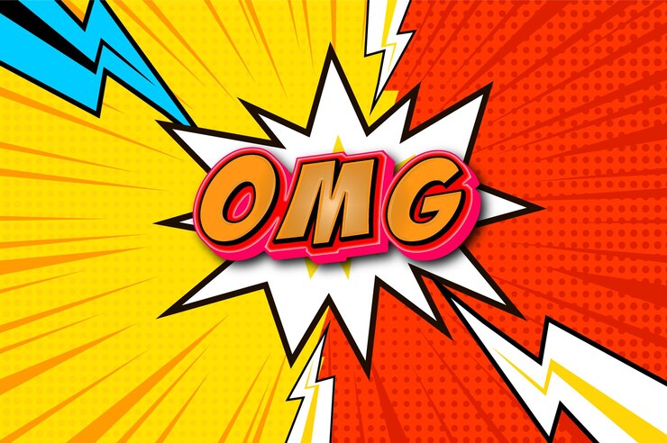 OMG поп-арт фон в стиле комиксов