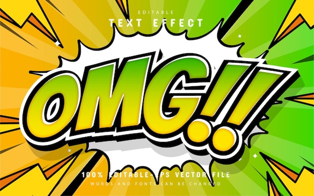 Omg text effect comic style