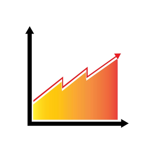 Omhoog grafiek pictogram logo vector ontwerpsjabloon