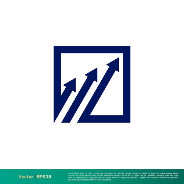 Omhoog Pijlen Financiën Verzekeringen Pictogram Vector Logo Sjabloon Illustratie Ontwerp Vector Eps 10