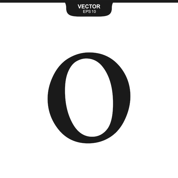 Omicron kleinletter Grieks alfabet symbool