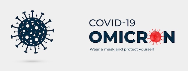 Omicron новый вариант векторного дизайна covid19