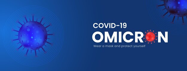 Omicron новый вариант векторного дизайна covid19