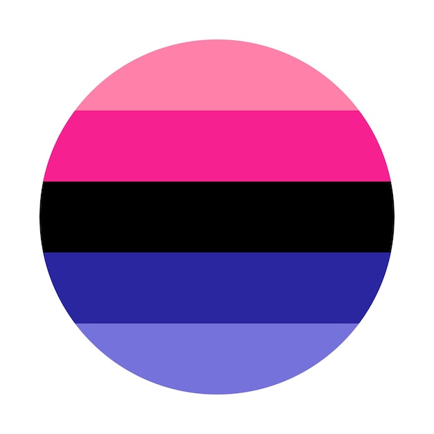 Omnisexual Pride Flag in shape LGBTQ flag