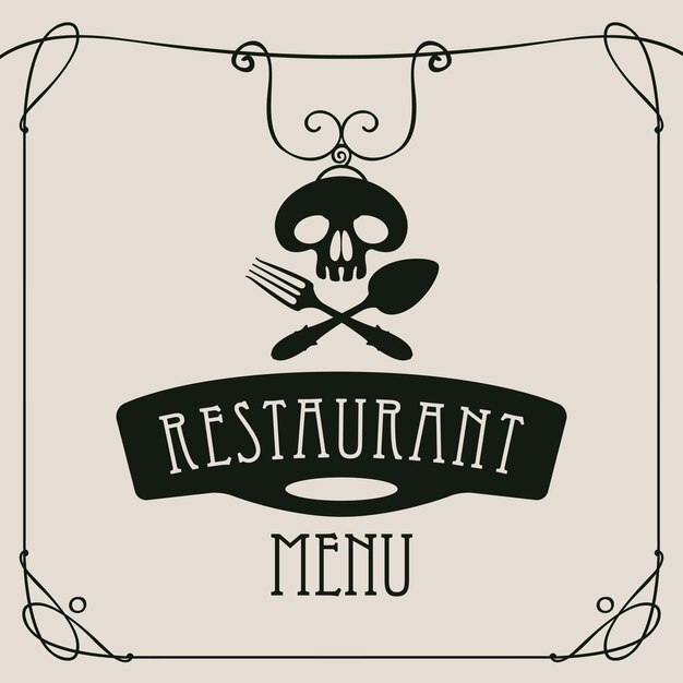 omslagmenu voor een visrestaurant