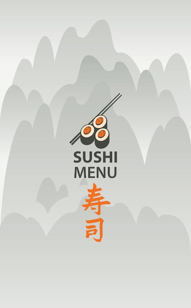 Omslagmenu voor sushibar