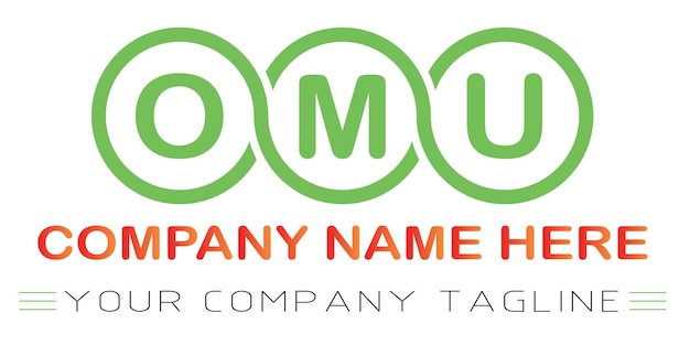 Vector omu letter logo design