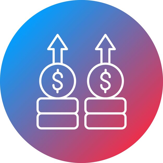 Omzetverhoging icoon vector afbeelding Kan worden gebruikt voor de boekhouding
