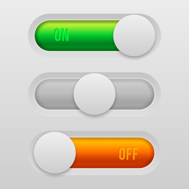 Вектор Кнопки переключателя включения и выключения