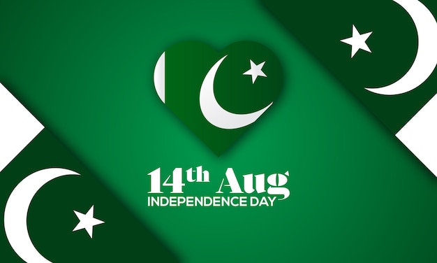 Onafhankelijkheidsdag 14 augustus Pakistan patriottisme vakantie sjabloon voor banner kaart poster achtergrond