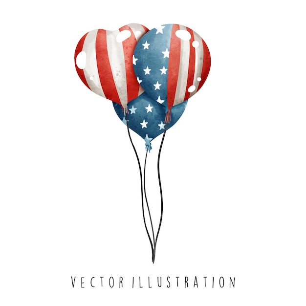Vector onafhankelijkheidsdag ballon
