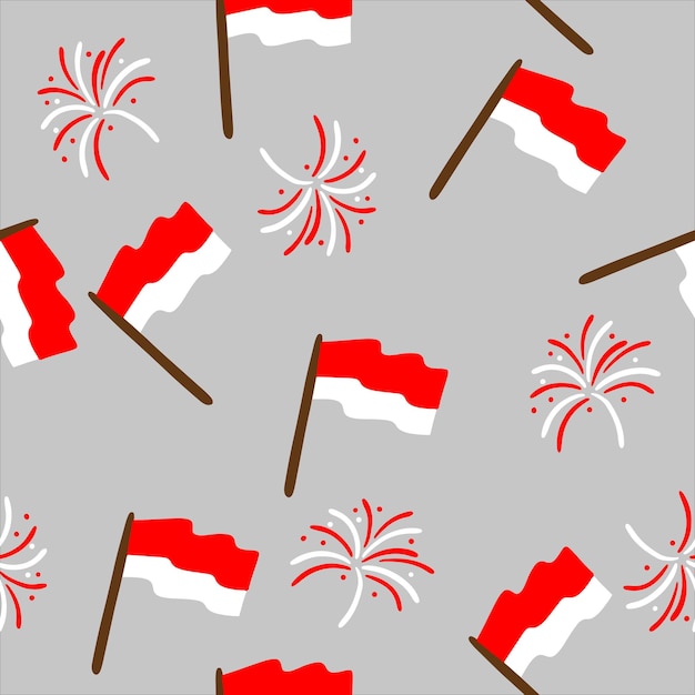 onafhankelijkheidsdag indonesië 17 augustus 1945 ontwerp met vlaglint indonesisch vlagpatroon merdeka