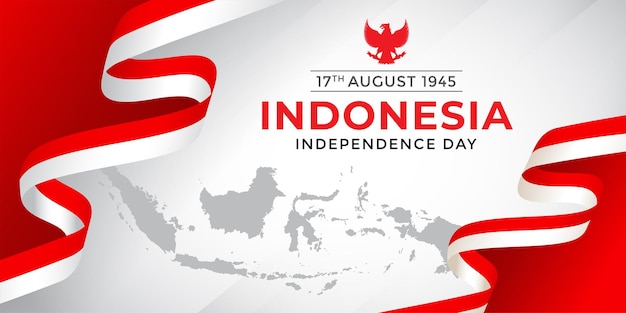 Vector onafhankelijkheidsdag indonesië achtergronden indonesië vlag rood wit