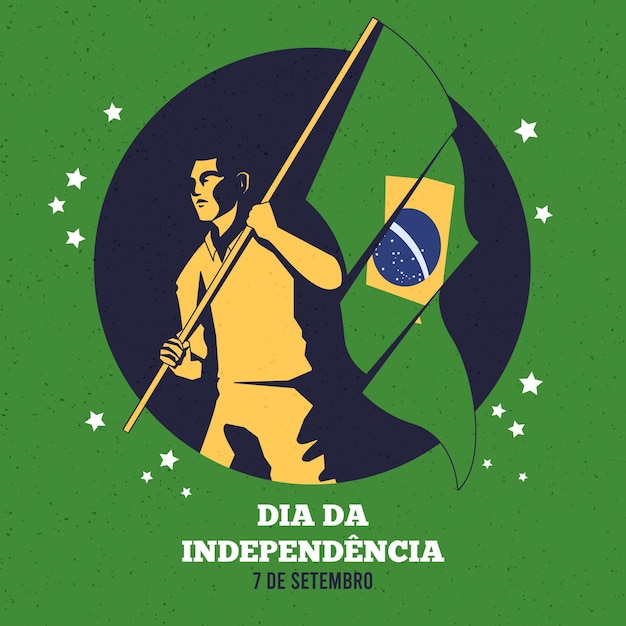 Vector onafhankelijkheidsdag van brazilië