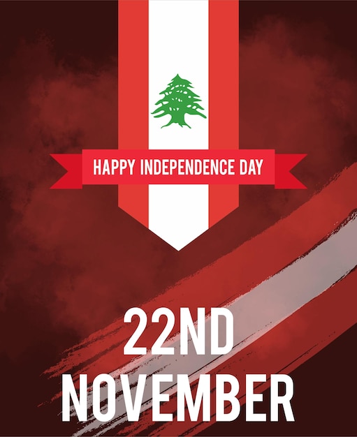 Onafhankelijkheidsdag van Libanon, vectorillustratie