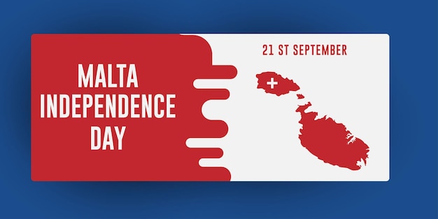 Onafhankelijkheidsdag van Malta op 21 september Vector poster sjabloonontwerp