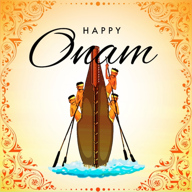 Onam 축제 축하 배경.