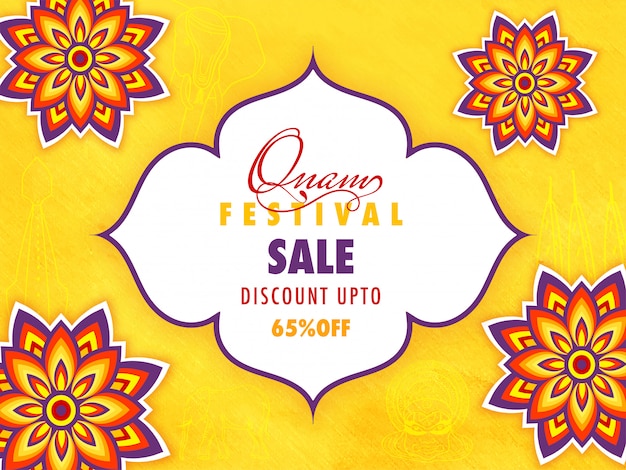 Vector onam festival sale banner or poster.