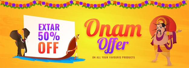 Onam festival sale concept.