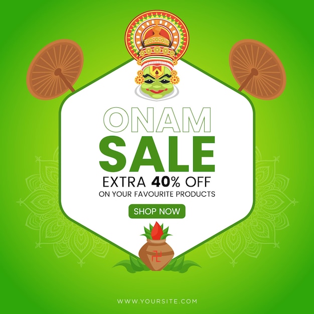 Banner di vendita di onam