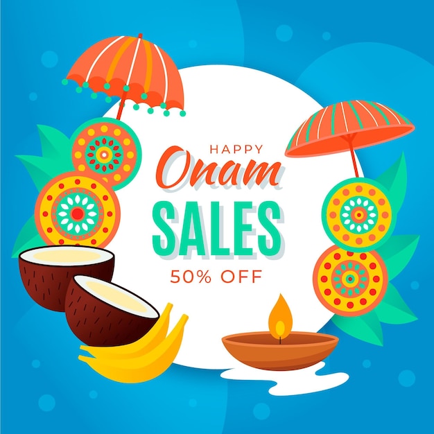 Vector onam sales banner