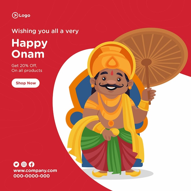 Onam south indian festival banner design