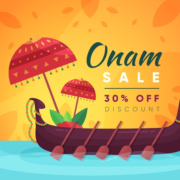 Onam verkoop vierkante banner