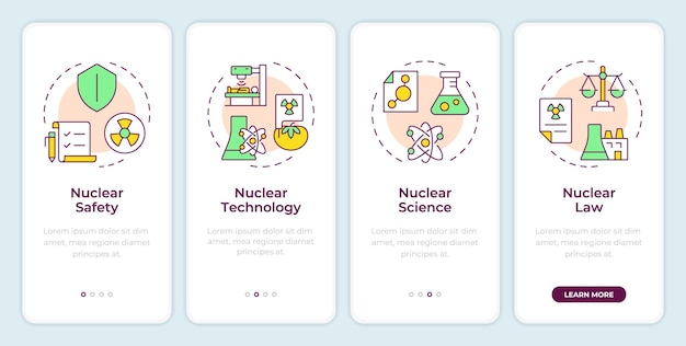Onboarding van nucleaire toepassingen op het scherm van de mobiele app