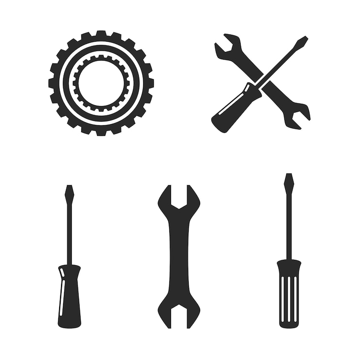 Vector onderhoud logo icoon