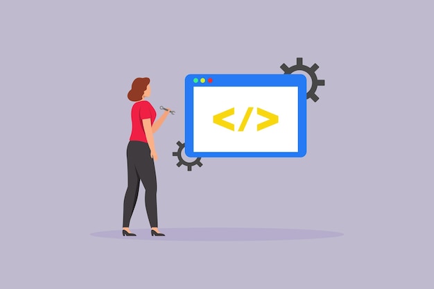 Onderhoudstechnisch concept Kleurige vlakke vectorillustratie geïsoleerd