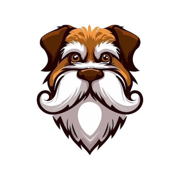 Onderscheidend hondenbaard embleem uniek logo symbool