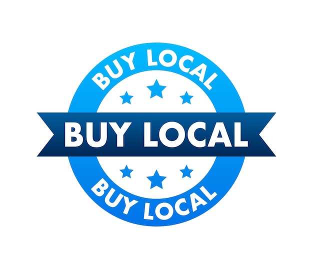 Ondersteuning van lokale bedrijven Winkel lokaal Koop Small Business Vector voorraad illustratie