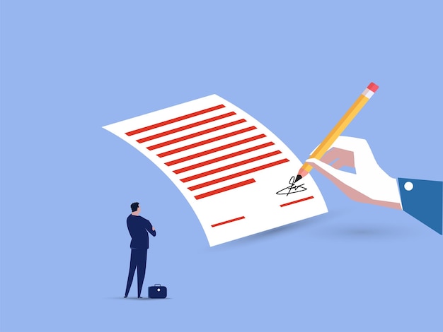 Ondertekening van een bedrijfscontract of een nieuw arbeidscontract