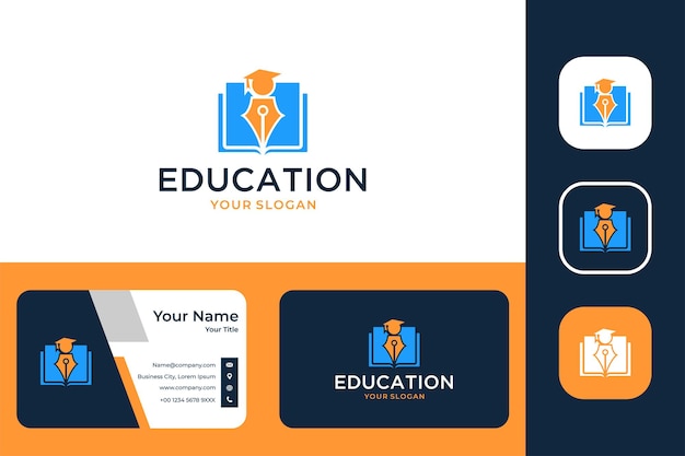 Onderwijs afstuderen logo ontwerp en visitekaartje