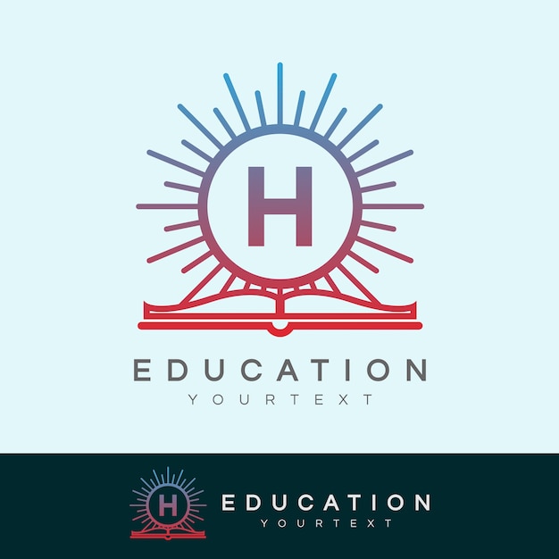 Onderwijs eerste Letter H Logo ontwerp