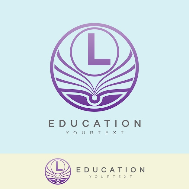 Onderwijs eerste Letter L Logo ontwerp
