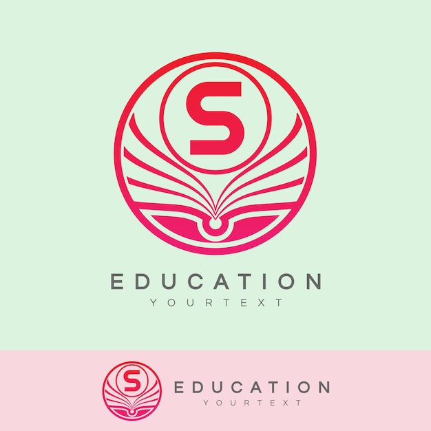 Onderwijs eerste letter s logo ontwerp