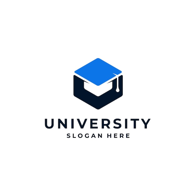 Onderwijs Hat Cap School Student University met eerste letter U Logo ontwerp inspiratie