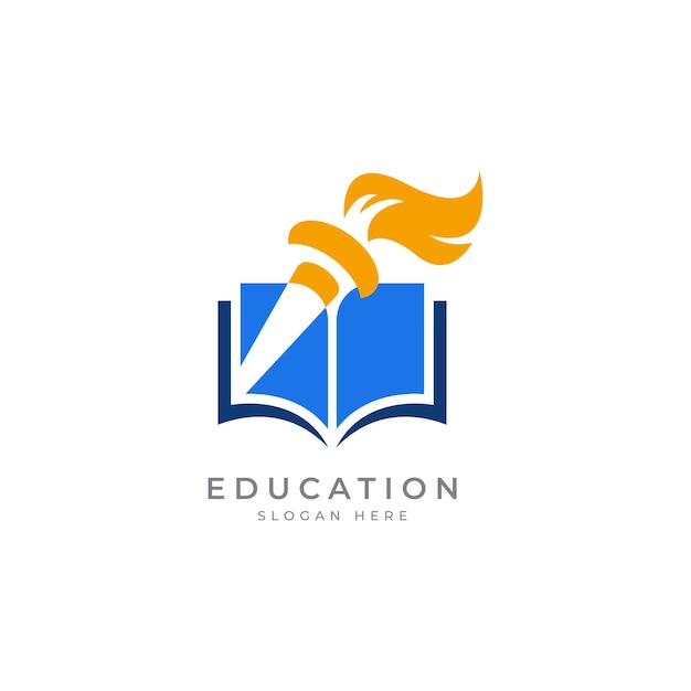 onderwijs logo ontwerp boek logo leren logo ontwerpsjabloon