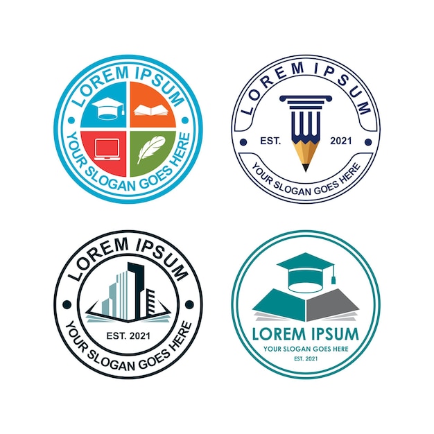 Onderwijs logo, universiteit logo vector