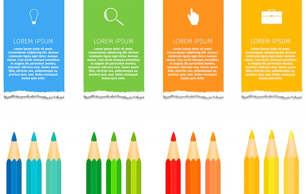 Onderwijs potlood infographics