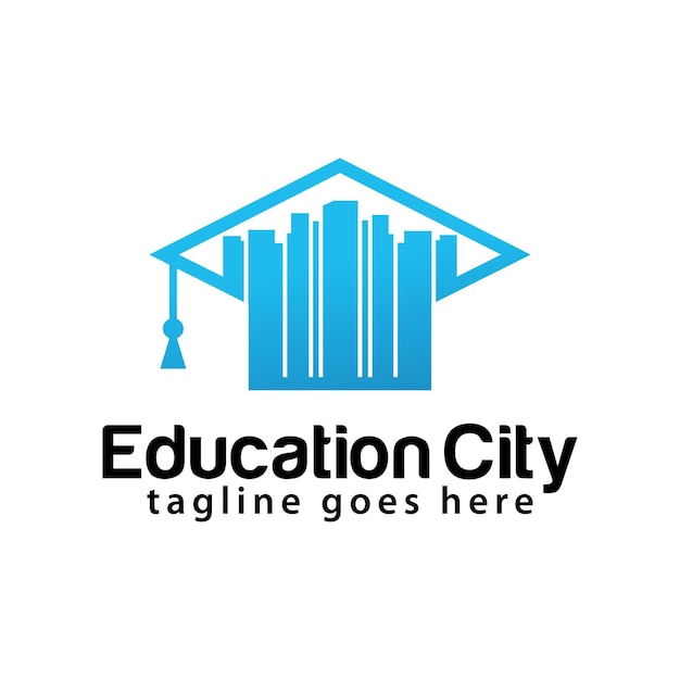 Onderwijs stad logo ontwerpsjabloon