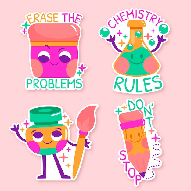 Onderwijs stickers collectie