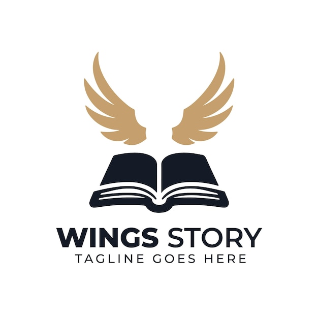 Onderwijslogo met boek en vleugels