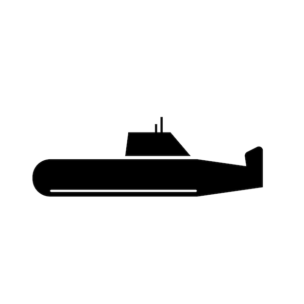 Vector onderzeeër vectorpictogram militaire onderzeeër