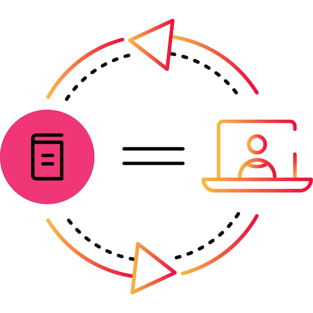 Onderzoek online iconenboek versus internetvector