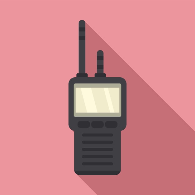 Vector onderzoeker walkie talkie pictogram vlakke afbeelding van onderzoeker walkie talkie vector pictogram voor webdesign