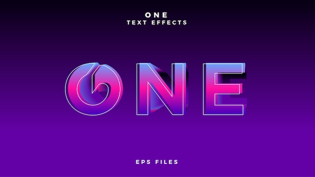 One 3d text effect