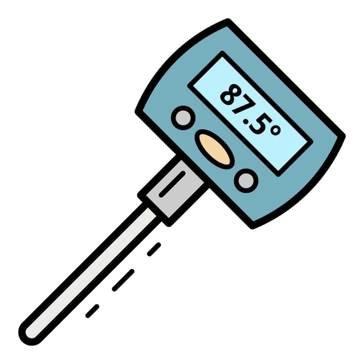 Vector one bar thermometer icon outline one bar thermometer vector icon color flat isolated on white