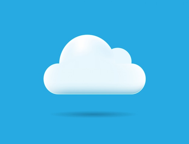 One Cloud Illustration Isolated